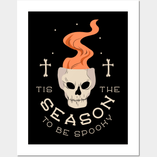 Tis The Season To Be Spooky - Halloween Skull Posters and Art